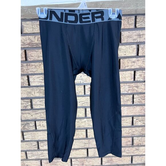 Under Armour Black Baselayer size youth, large Compression‎ Leggings - Picture 1 of 10